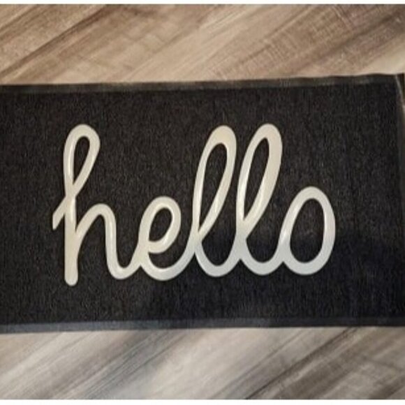 New 100% Water Resistant All Weather Hello Door Mat, Dirt Grabber Mesh Welcome - Picture 1 of 1